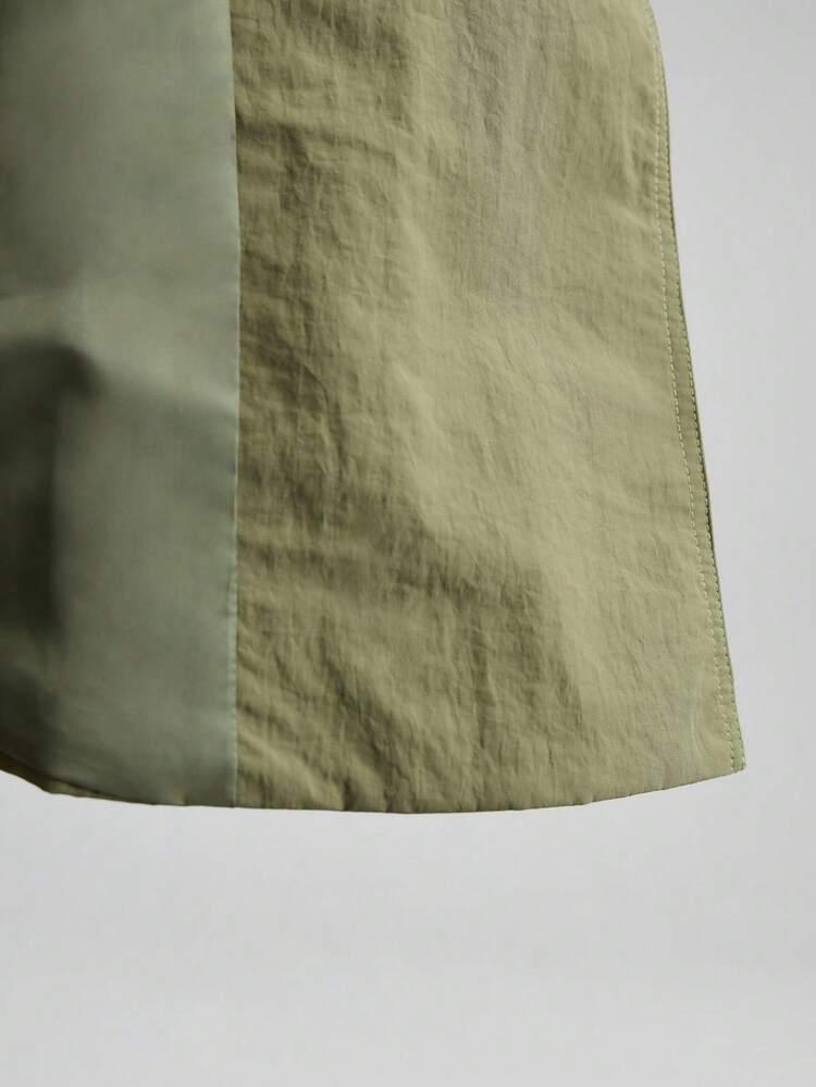 2025 Autumn Winter Seasonal Women's Apparel, Back To School, Halloween, Christmas, Teacher's, Night Out, Business Casual Green Belted Short Trench Coat