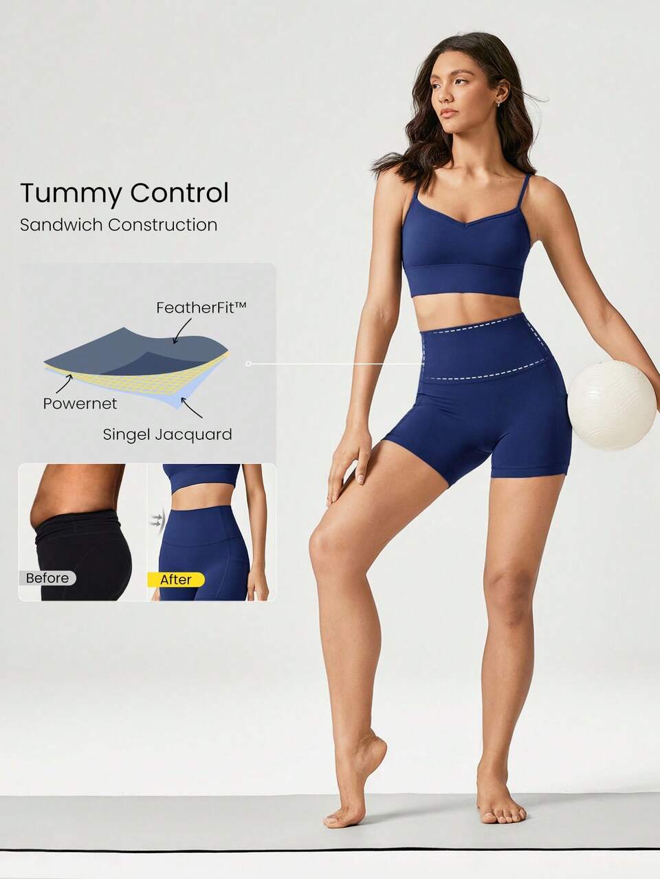 4.3" FeatherFit™ Pocket Anti-Slip Bike Shorts
