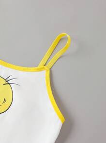 LOONEY TUNES X SHEIN 卡通图案吊带背心+三角内裤套装