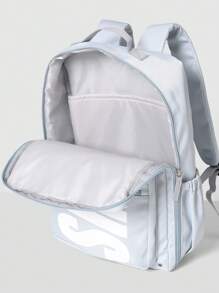 SUMWON Balo đi học cho trẻ em có ngăn chính lớn, dây đeo có thể điều chỉnh, túi trước rộng rãi cho học sinh, balo du lịch, túi đựng sách nhẹ thường ngày - Màu xanh lam - Xem 7