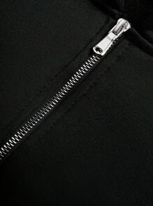 Manfinity EMRG 男士休闲户外风衣夹克，带十字架印花和皮革贴片，街头风格，连帽拉链设计，适合日常穿着、郊游、学校、派对、音乐节。可作为礼物送给朋友、男朋友、信仰战胜恐惧连帽衫、哥特式连帽衫、基督教连帽衫、基督教街头服饰、十字架连帽衫、基督教拉链连帽衫、宗教连帽衫、秋季、垃圾摇滚