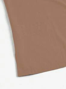TaskEZ Solid Color Multi-Pocket Long Sleeve Scrub Uniform Jacket - Khaki - View 4