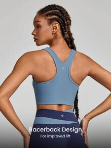 GLOWMODE Women Sports Bras Plain - Dusty Blue - View 2