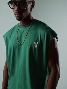 SUMWON X PLAYBOY Bunny Tank Top Vintage Style Muscle Tee Summer Streetwear Festival Essential Retro Logo Sleeveless Vest