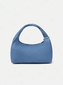 LOONEY TUNES X SHEIN Túi đeo vai màu xanh dễ thương họa tiết sọc và hoạt hình - Màu xanh bụi bặm - Xem 6