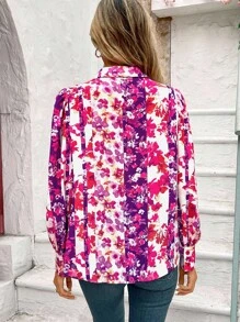 Vivid Eden Áo dài tay in họa tiết hoa cho nữ ngày nghỉ - Nhiều màu - Xem 2