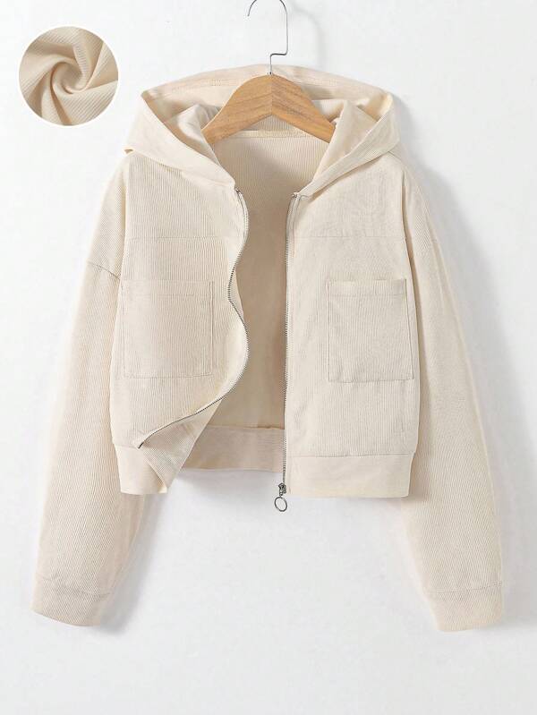 Chaqueta para mujer, nueva para otoño/invierno con mangas largas, chaqueta con capucha y cremallera, informal y cómoda, chaqueta de moda para dama