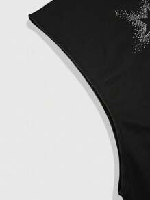 ROMWE MEN Grunge Punk Spring/Summer Casual Graphic Streetwear Fashion Casual Rhinestone-Embellished Men'S Tank Top, 2000S Style - Multicolor - View 5