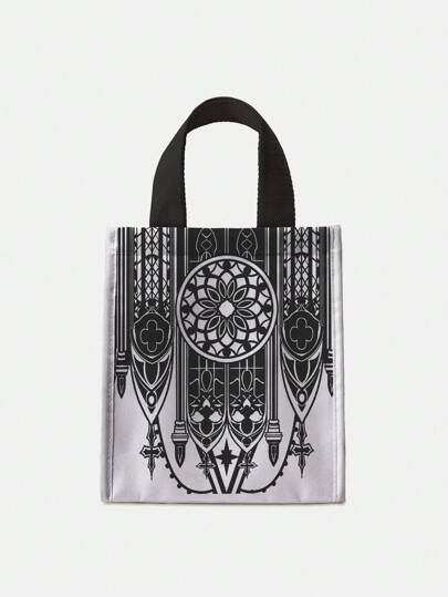 Goth Abstract Pattern Back To School Spring/Summer Fashion Heat Insulation Lunch Bag, Functional Bag, Lunch Bag, Cooler Bag