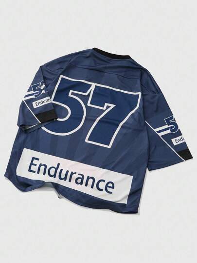 Prep Men's Y2K Street Athletic Vintage Hockey Jersey Tee, Short Sleeve