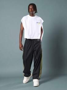 SUMWON Canottiera estiva da club sociale, smanicata, con grafica, stile di vita, abbigliamento da strada, spiaggia, club, festival, eventi, casual - Bianco - Visualizzare 5