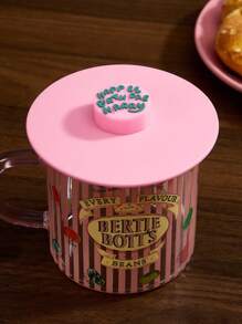 HARRY POTTER X SHEIN 1 件 3D 生日蛋糕硅胶杯盖，防尘密封杯盖，适用于冷热饮品，不含杯子，生日礼物 - 粉色 - 查看 2