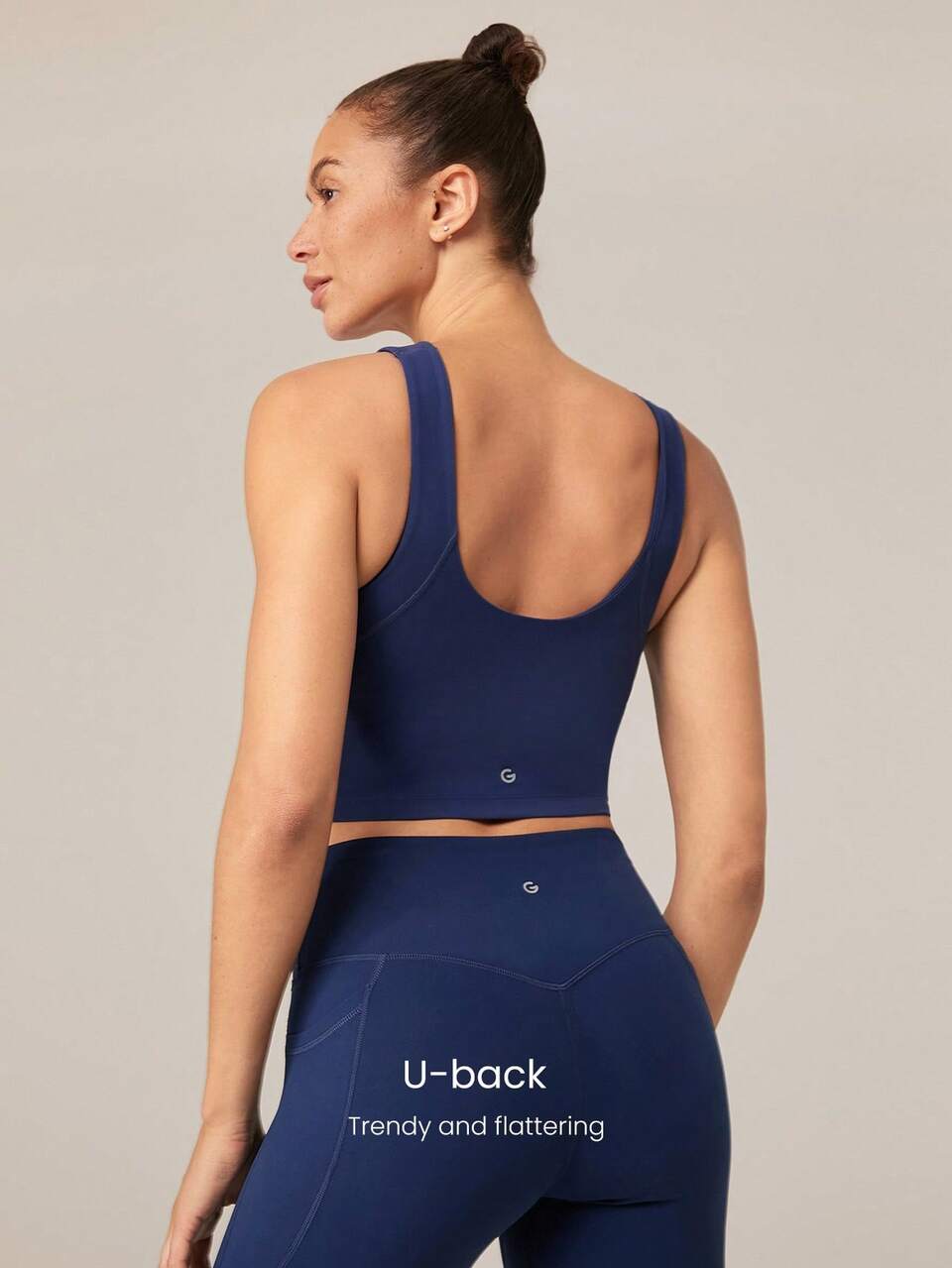 FeatherFit™ U Back Longline Sports Bra Tank Top
