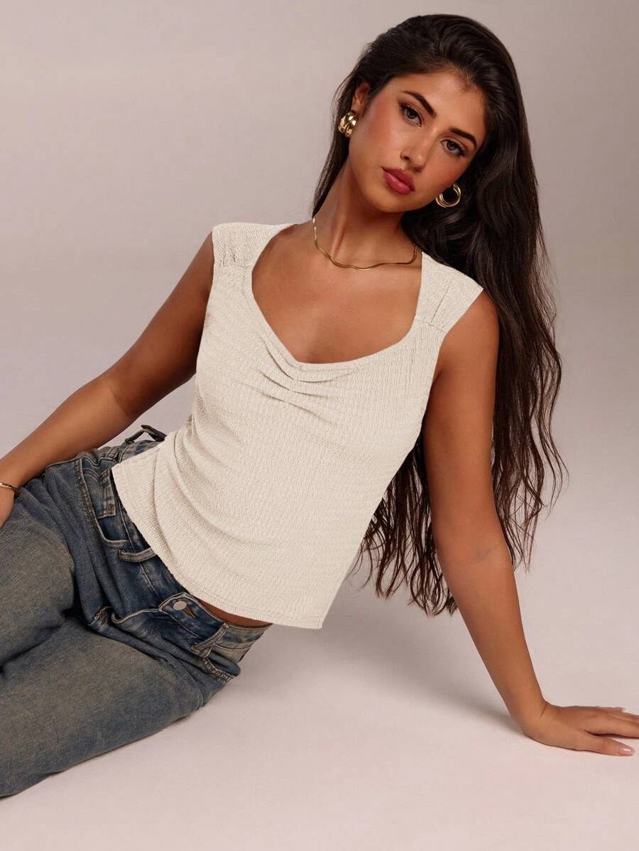 SHEIN Forever 21 海滩度假 夏季文艺复兴博览会 乡村音乐会 Y2K 上衣 毕业季外出甜心上衣 音乐节机场 复活节波西米亚风夏季上衣 女士夏季上衣 夏季母亲节毕业上衣 教堂女士女士上衣 - 杏色 - 查看 1