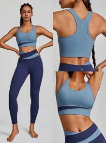 GLOWMODE Women Sports Bras Plain - Dusty Blue - View 7