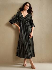 Anewsta Women's New Design Sequin Long Formal Gown Dress - Black - View 7