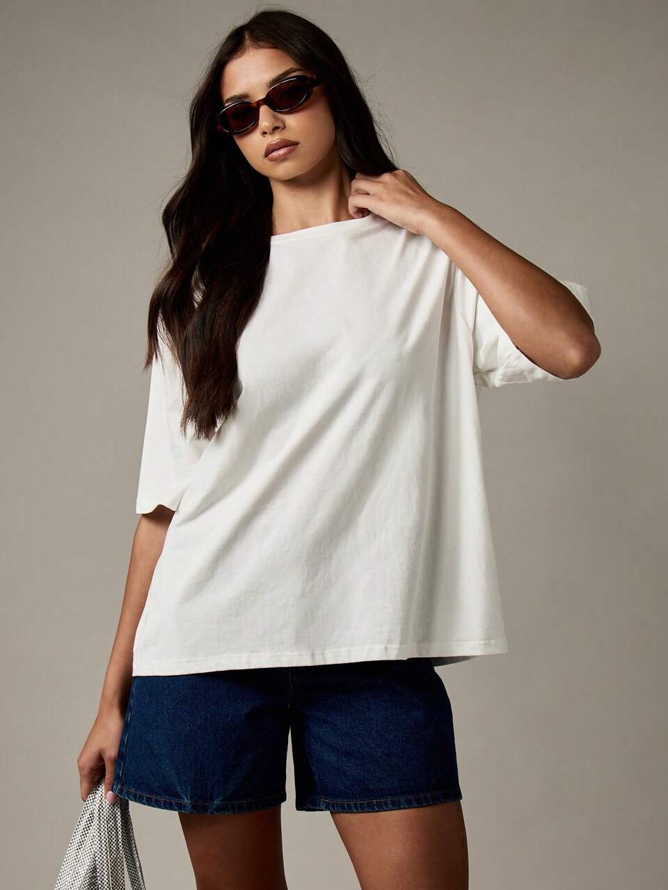 MISSGUIDED Oversized T-Shirt With Back Message Print