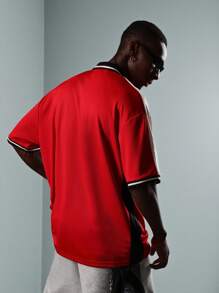PLAYBOY X SUMWON Camiseta de edición limitada de corte regular, de tipo polo, con doble logo de conejo, para uso casual y urbano - Rojo - Ver 3