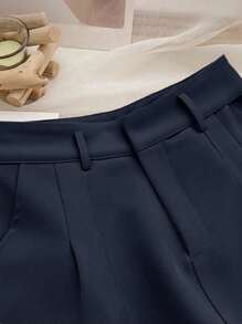 INAWLY Quần short nữ màu đen, trắng, cà phê, xám, thích hợp mặc đi làm và đi chơi (Không kèm thắt lưng) - Nhiều màu - Xem 5