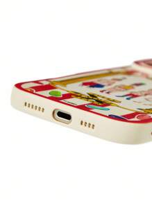 HARRY POTTER X SHEIN Cartoon Pattern Durable, Fashionable, And Fun Mobile Phone Case - Full-Print Protective Case Design, Compatible With IPhone,Christmas