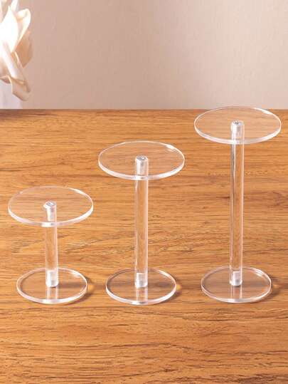 1pc Multi-Function Transparent Acrylic Display Stand, Multi-Purpose Perfume Storage Shelf, Blind Box Figurine, Eyeshadow, Cosmetic Desktop Organizer Decor