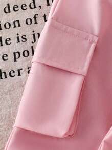 SHEIN 2pcs/Set Tween GirlsCasual Bow Embroidery Graphic T-Shirt & Utility Pants Outfit, And Fashionable For Spring And Summer, School, Campus, College Pink Bow Outfit Girl Girl Clothes Tween Pink Outfit Cute Outfits For Teens Summer Holiday