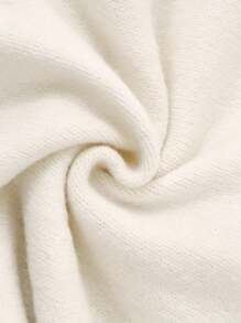 SHEIN LUNE Women's Solid Color Long Sleeve Casual Cardigan With Ruffle Hem Fall Winter Cloth For Women - White - View 6