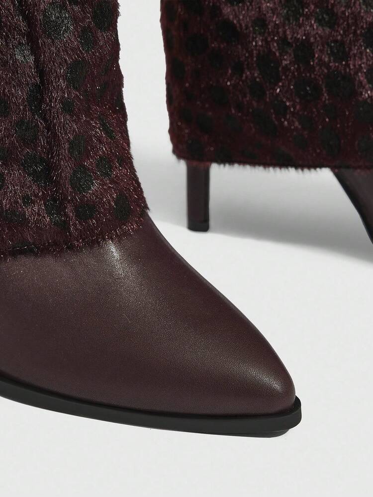 CUCCOO SZL Cuccoo Pointed Toe Thigh High Slim Heeled Knee-High Boots, Sexy Rider Boots For Women