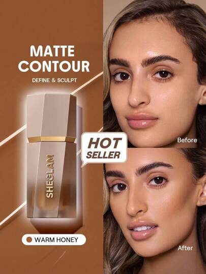 SHEGLAM Sun Sculpt Liquid Contour-Warm Honey Gel Cream Contour, Nicht Fettend, Langanhaltend, Hochpigmentiert, NatüRliche Kontur, Konturierung, Schwereloser Bronzer, , Weihnachten, , Braune Kontur Und Bronzer Abschluss Geburtstag Urlaub Sommer Herbst Autumn Y2K Schick Mode Damen Marke Make-Up Kosmetik SchöNheit Party Strand Reise Camping DraußEn Schule Campus Ausflug Festivals Dekoration Geschenk PräSent Rose MäDchen Cosplay Beste Farbe Charme AtmosphäRe