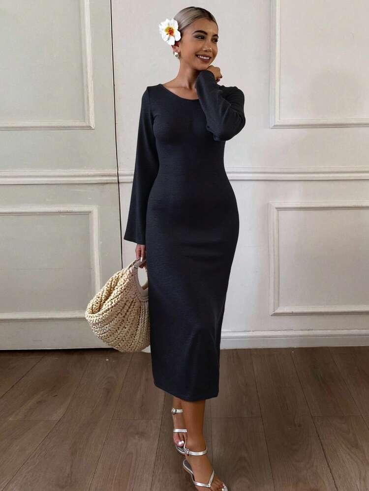 Women's Long Semi-Sheer Backless Tie Strap Cover Up Dress Boho