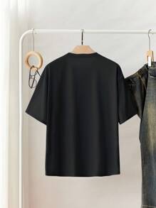Women Black New York NY Letter Print Loose Round Neck Short Sleeve T-Shirt, Elegant And Comfortable Design, Casual Outdoor T-Shirt For Summer