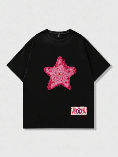 Street Life T-Shirt Femme à Manches Courtes Brodé, Convenant Pour Le Port Quotidien, Printemps/Été