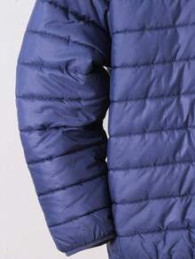 SHEIN 男童休闲加厚连帽拉链派克大衣，带保暖内衬，适合上学、花园、海滩、生日、春季、夏季、秋季、冬季穿着，男童冬季外套，男童秋冬夹克，男童连帽冬季外套 - 寶藍色 - 查看 6