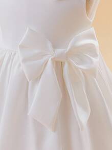 Glamorique Kids Baby Girl Flower Bridesmaid Dress, Wedding, Flower Girl ,Elegant,3D Rose,.Baby Girl Summer Dress ,Birthday Photo Clothing,Birthday Party, Baby Girl Dresses Elegant Elegant White Dress For Baby Baby Girl White Dress - White - View 6