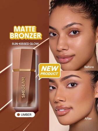 Sun Beam Matte Liquid Bronzer-Umber Bronzer Liquid Non-Greasy Long Lasting Natural Matte Bronzer Bronzing Weightless Contour Graduation Birthday Holiday Summer Fall Autumn Y2K Fancy Fashion Women Makeup Cosmetic Party Beach Travel Camping Outdoors School Campus Trip Festivals Decor Gift Present Rose Girl Cosplay Best Color Charm Vibe