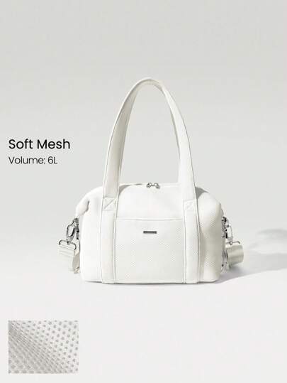 GLOWMODE 6升外出办公柔软舒适网眼可调节肩带斜挎方形手提包海滩泳池度假日常休闲装