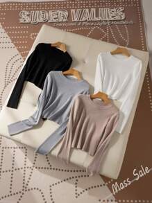 Franclia Y2K Essential Versatile Commuting & Travel Casual Knit Pullover Sweater, Comfortable & Stylish For Festivals & Gatherings Fall Winter Cloth For Women