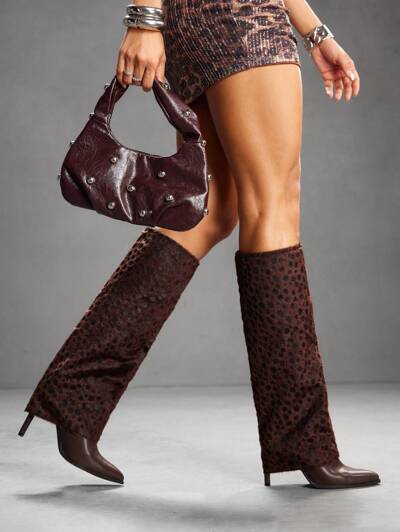 CUCCOO SZL Bottes hautes minces à talons hauts et à bout pointu Cuccoo, bottes de cavalier sexy pour femmes