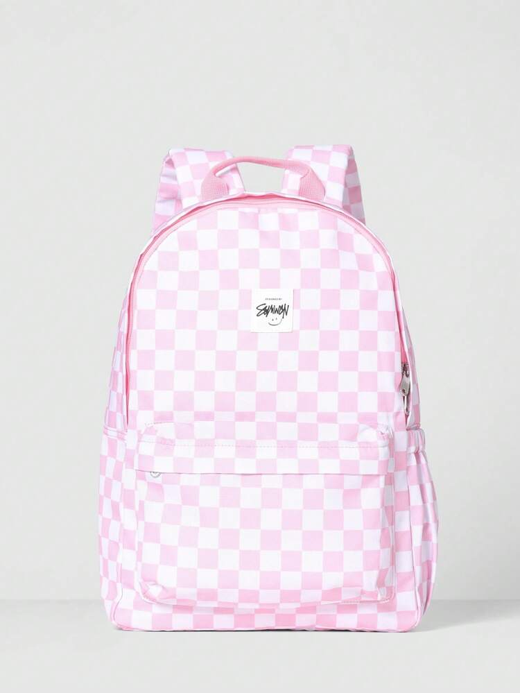 Checkerboard Backpack Set With Lunch Bag And Pencil Case