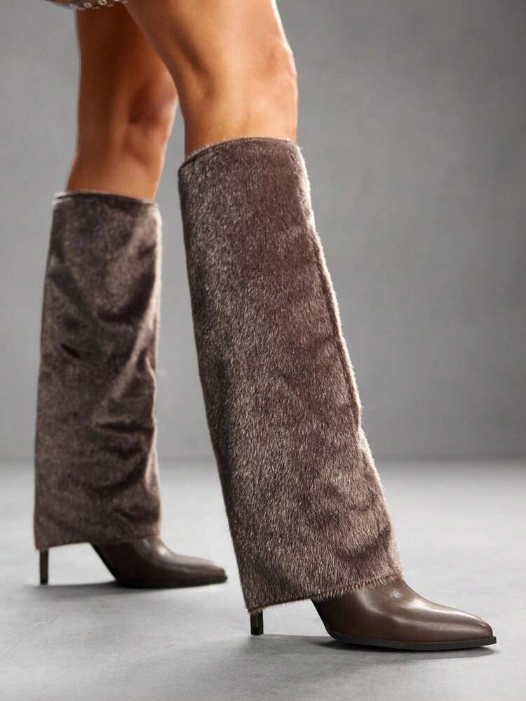 CUCCOO SZL Cuccoo Pointed Toe Thigh-High Slim High Heel Long Boots, Sexy Bad Girl Knight Boots For Women