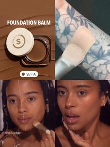 SHEGLAM 全遮瑕粉底膏-棕褐色持久無瑕保濕粉底控油色彩校正遮瑕膏無毛孔遮瑕不油膩不結塊更光滑的粉底霜促銷粉底 品牌 美容 化妝 化妝品 適合女性與女孩 完美搭配夏季春季 Y2K 時尚 流行 生日 母親節禮物 假期 派對準備就緒 最佳顏色 - Sepia - 查看 1