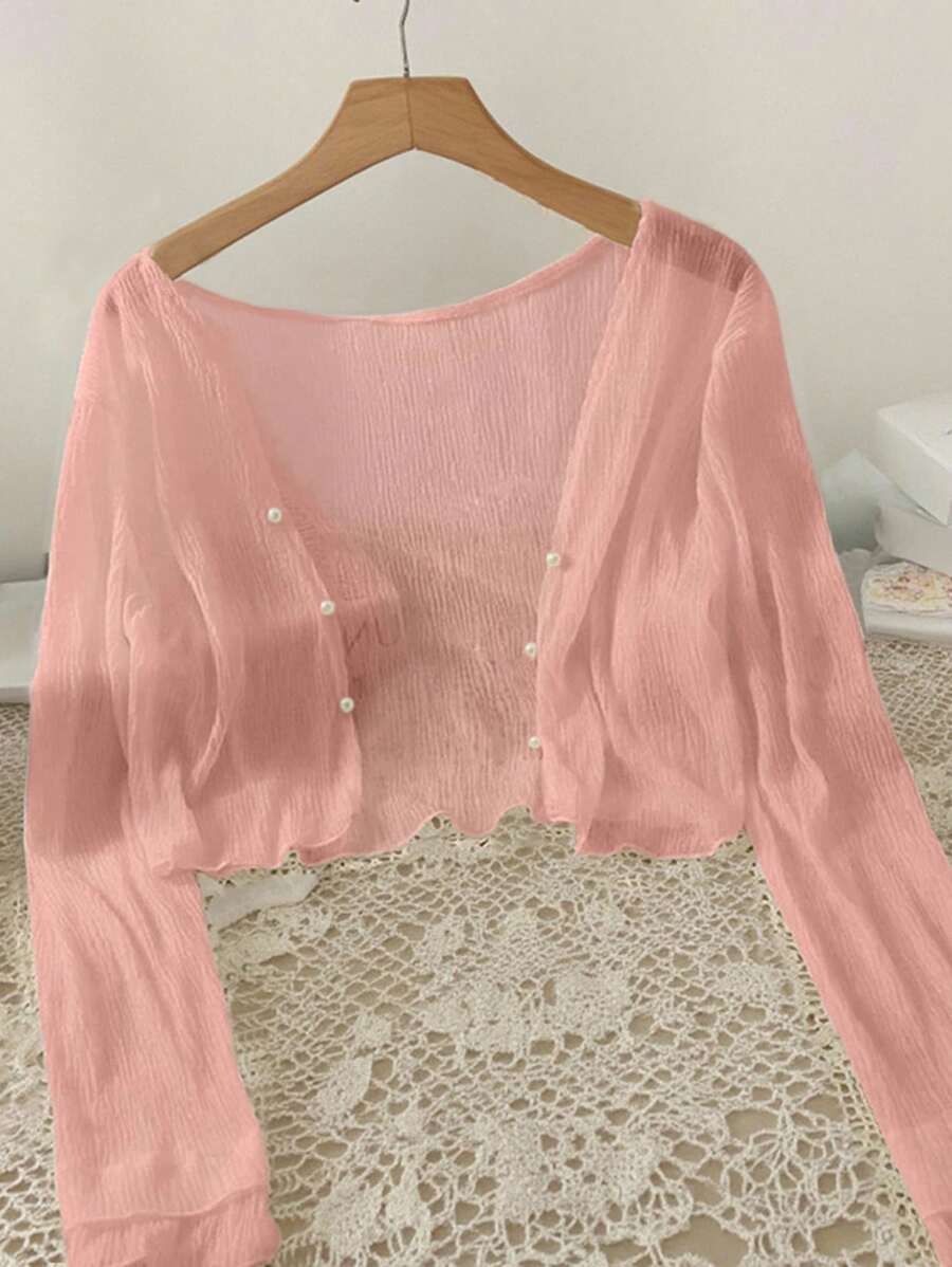 INAWLY Women Casual Solid Cropped Cardigan Sweater Fall Winter Cloth For Women