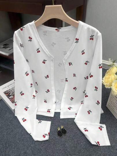 INAWLY Women's Lightweight Printed Cardigan, Spring/Summer Fall Winter Cloth For Women
