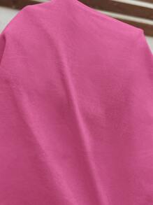 SHEIN 2pcs Maternity Casual Solid Color Camisole And Wide Leg Pants Set - Hot Pink - View 3