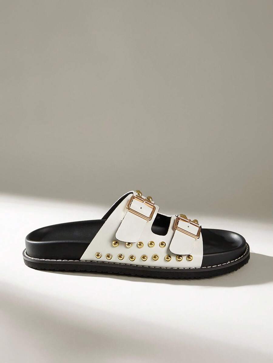 Solecia Damen Mode Beige Bequeme Sandalen mit dicker Sohle im Bohemien-Stil