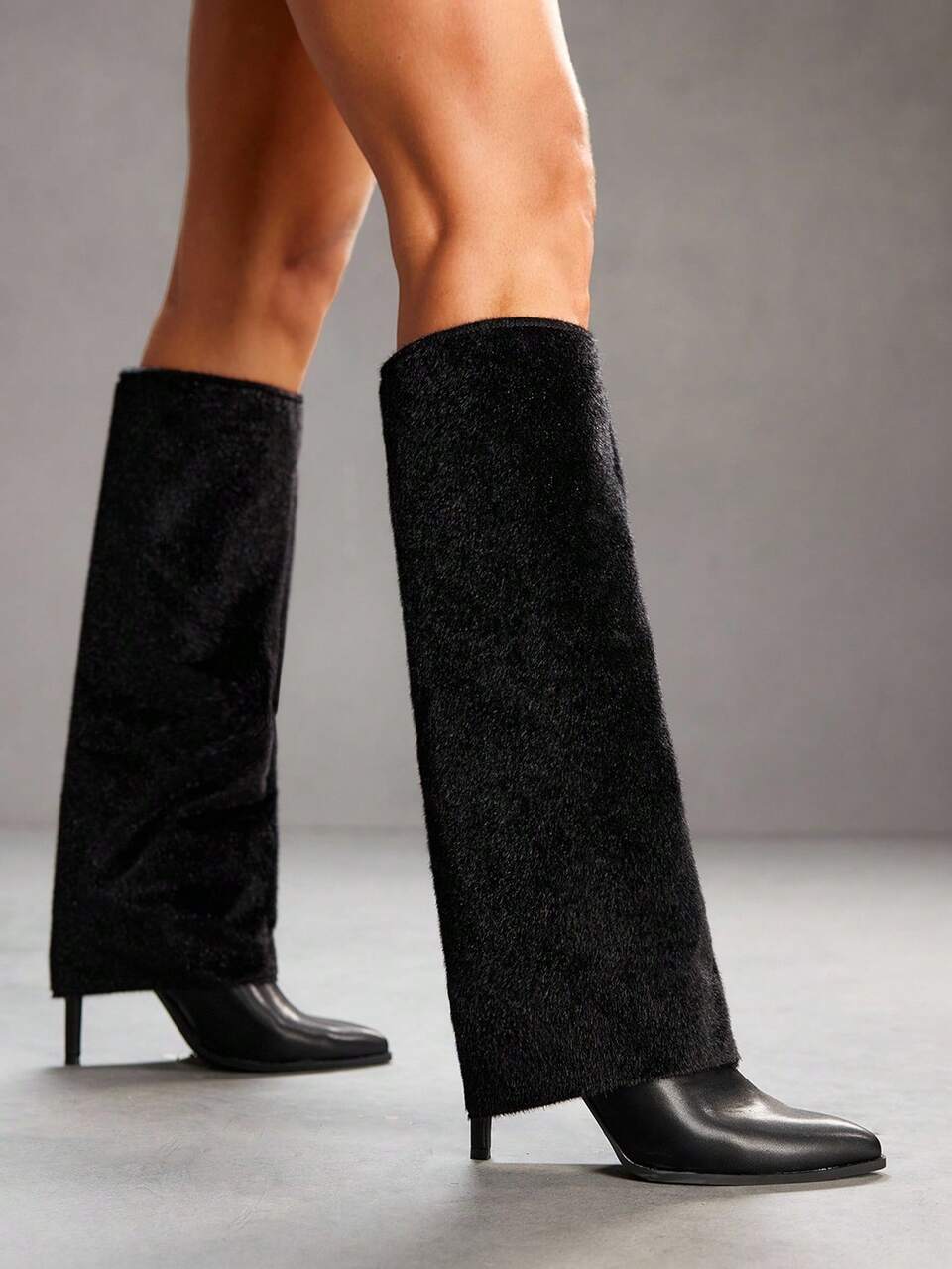 CUCCOO SZL Cuccoo Pointed Toe High Shaft Slim Heel Knee High Boots, Sexy Over The Knee Riding Boots For Women
