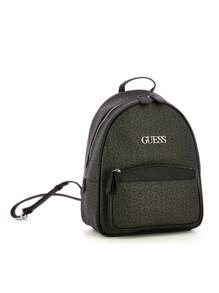 Guess Balo trang trí chữ kim loại thường ngày cho nữ, rộng rãi để mang theo hàng ngày - Xám - Xem 2