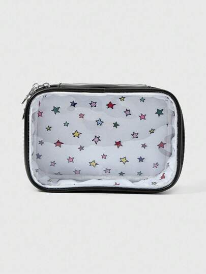 Kawaii Borsa cosmetica vintage grande capacità a forma di stella carina e portatile per le donne
