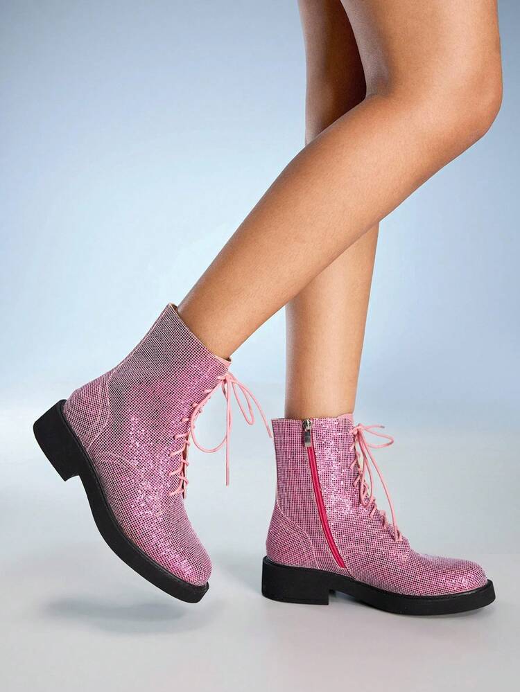 CUCCOO GRLICON Women's Ankle Boots And Ankle Boots, Y2K Style, Punk Style, Biker Style, Cool Girl Style, Suitable For Halloween, Christmas, Party