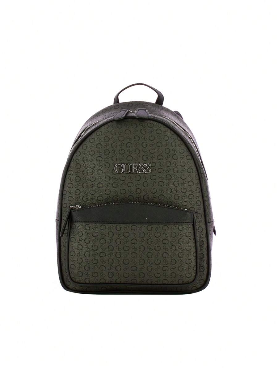 Guess Balo trang trí chữ kim loại thường ngày cho nữ, rộng rãi để mang theo hàng ngày - Xám - Xem 1